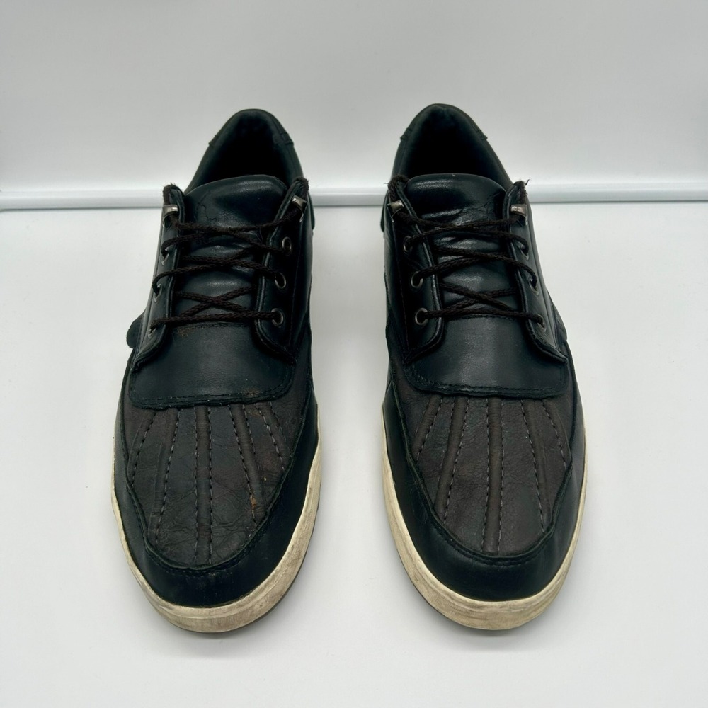 Polo‎ Ralph Lauren Ramiro Shoes Men 13 Leather Duck Boat Sneaker Casual Black - Picture 6 of 9